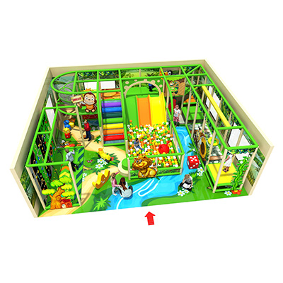 Indoor Forest Playhouse with Slide DLA0003