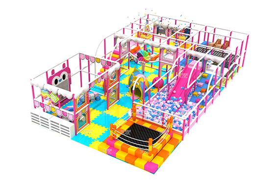 Candy-themed Indoor Playground with Slide
