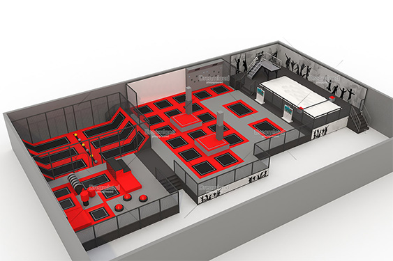 Our Newest Trampoline park layout in Germany