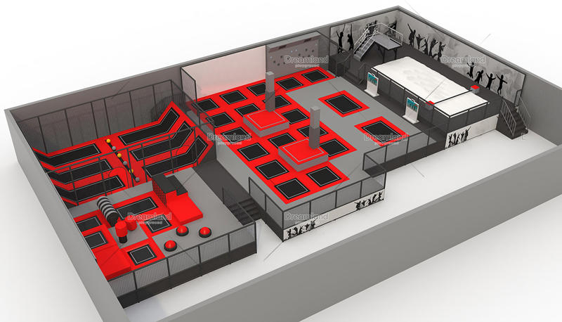 Our Newest Trampoline park layout in Germany