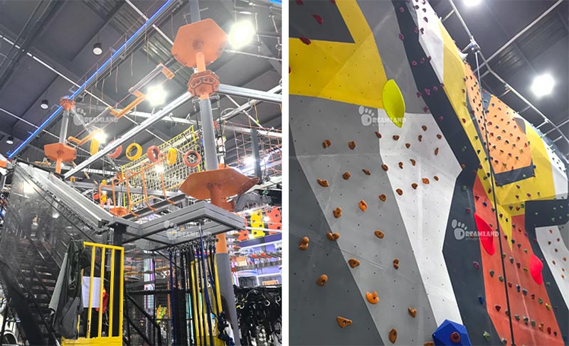 Adult rope course & Indoor climbing wall for adults
