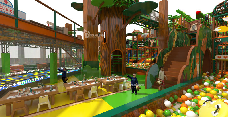 Jungle theme indoor playground