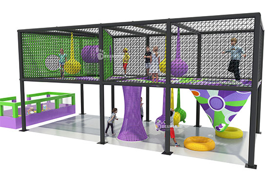 Rainbow Net Play Structure