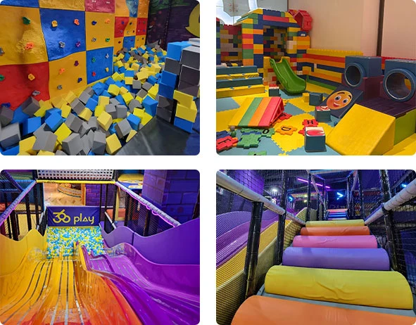 Boulder Wall,Indoor Block,Indoor playground LED Slide,Soft Play Games