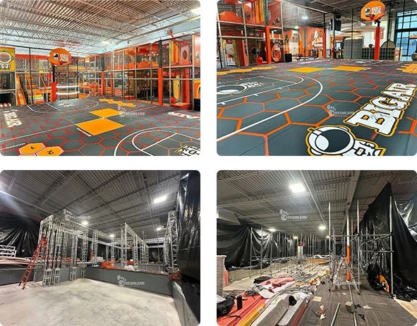 Basketball Dunk Zone,Indoor trampoline park,Ninja Course,trampoline area