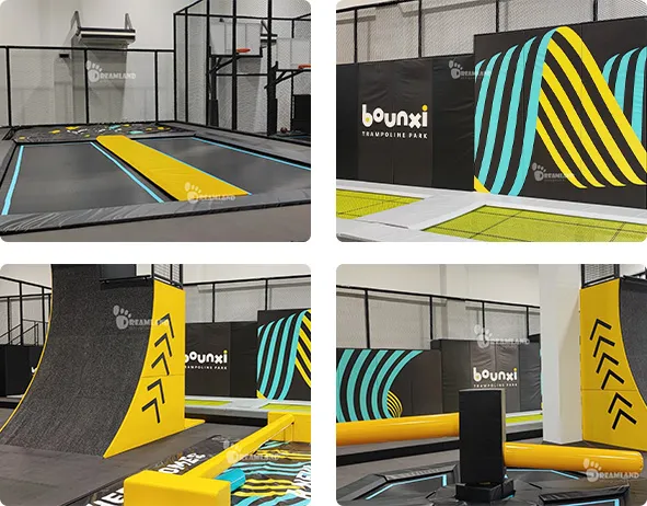 BOUNXI Trampoline Park,Free Jump Zone,Long Trampoline,Slam Dunk area