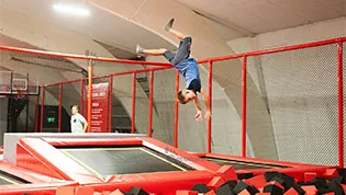 Jump into the foam pit