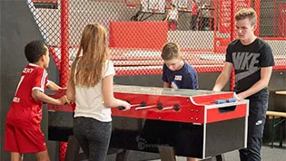 play in the trampoline park