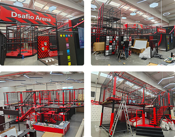 Dreamland Playground’s ODM Customization,installation,Multi-level Ninja Course,OEM Customization
