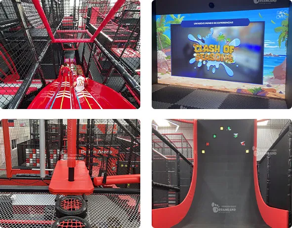 Indoor playground slide,magic ball,rope course,warped wall
