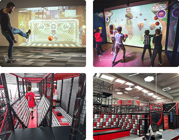 interactive ball game,Interactive Wall Projection,ninja course,rope course