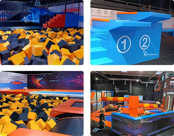 Foam Pits,Freestyle Jumping Zones,Jumping areas,Wipeout Trampoline