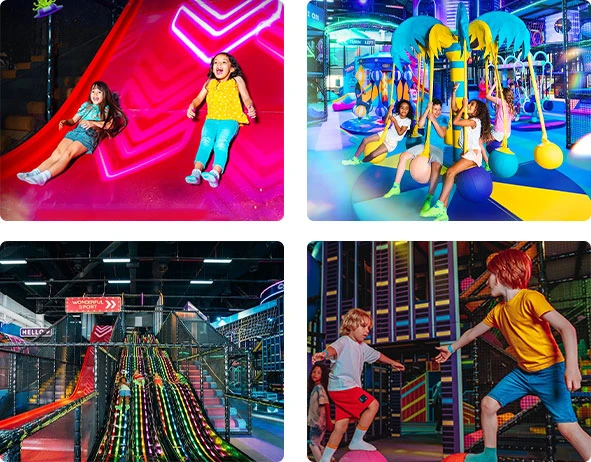 Big slide,Indoor Merry-Go-Round,Led wave slide,Ninja