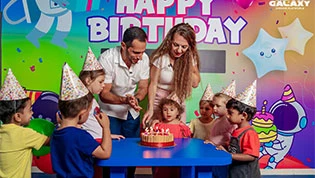 Celebrating a birthday at the amusement park