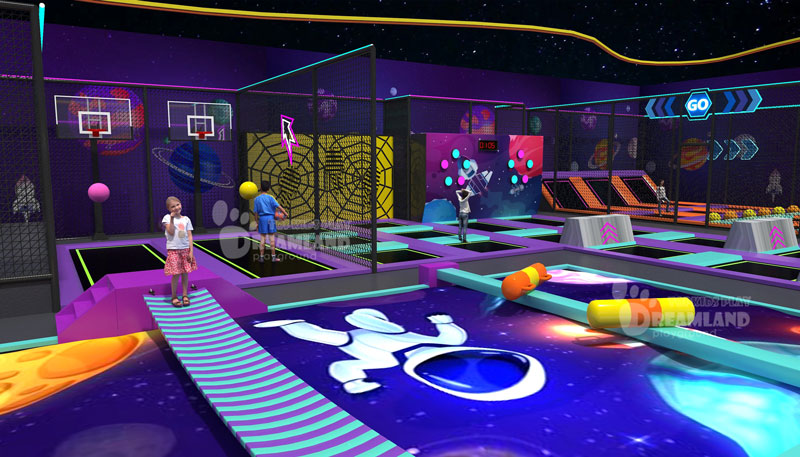 Trampoline Park Swing Bridge