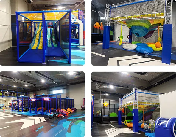 Playground Slide,rainbow net,soft play equipment,Toddler Safe Zone