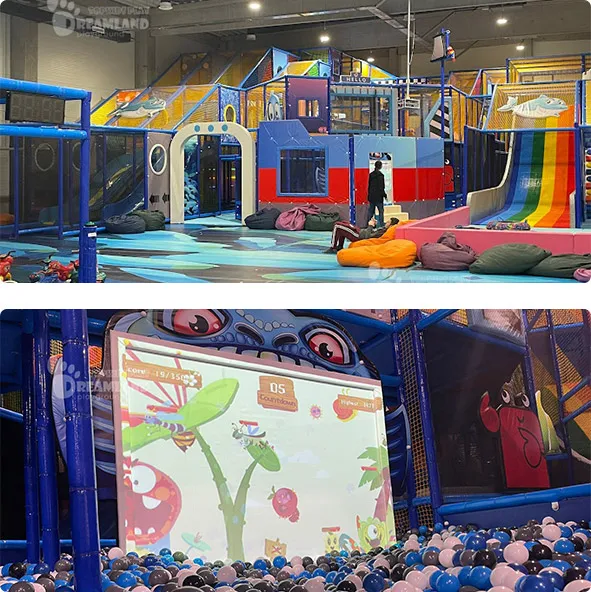 Giant Multi-level Soft Play Structure,Interactive Wall Projection