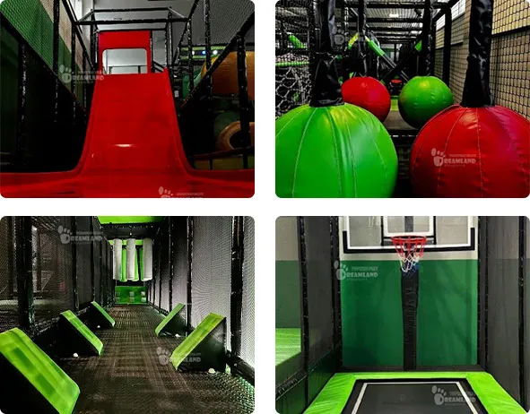 Magic Slide,Soft Play Hitting Ball,Soft step,Trampoline Park with Basketball Hoop