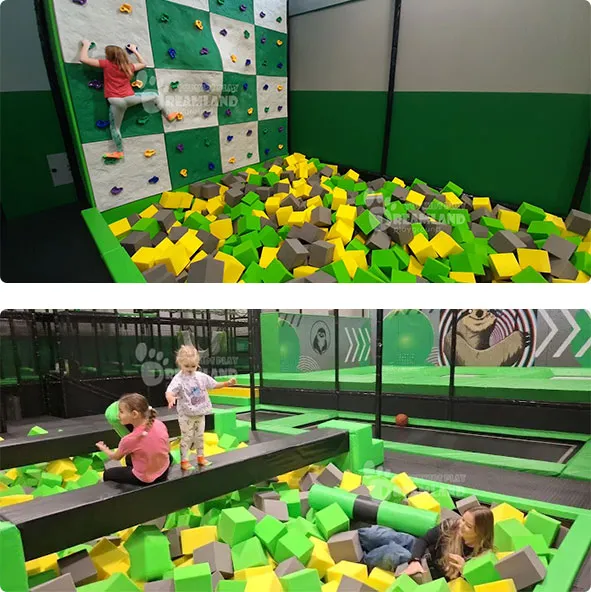 Climbing wall,Foam pit