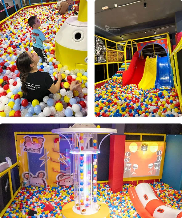 Ball pool,kids zone,Plastic slide