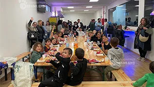 Children's party dining setting