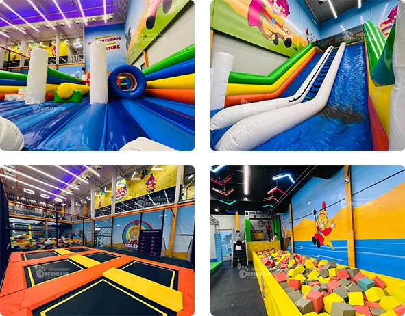 Indoor Inflatable Obstacle Play Zone,Inflatable Slide,trampoline park Pakistan,zip line