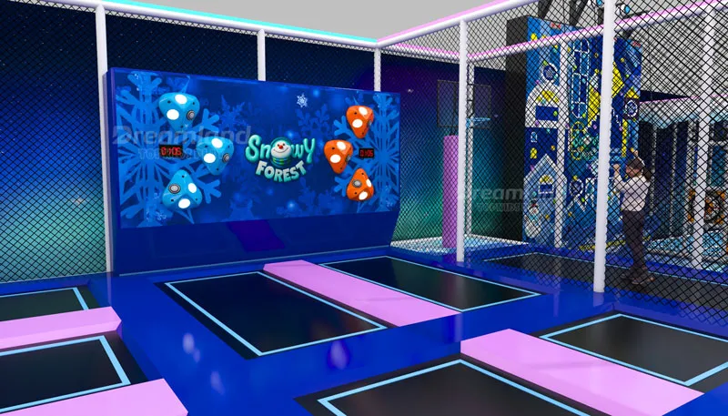 Interactive trampoline games