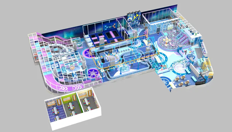 Trampoline park attractions