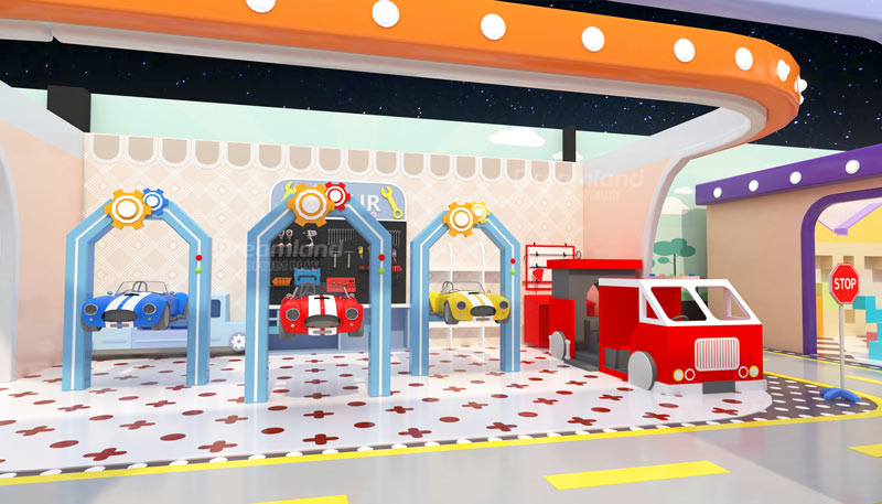Indoor amusement park equipment