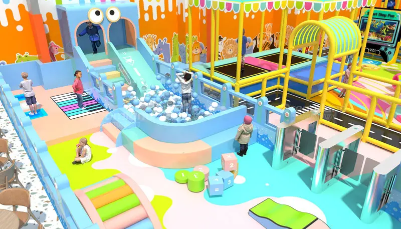 Indoor playground site preparation