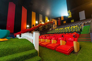 Why put kids play equipment in the cinema?