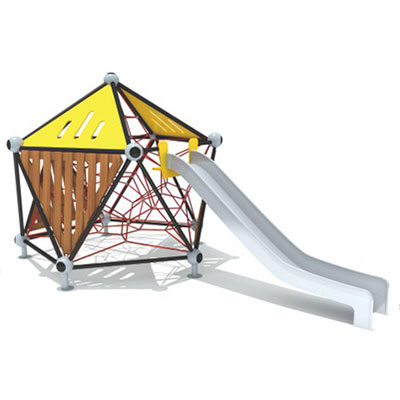 Outdoor play structure with climbing rope DL-SSW011-19188