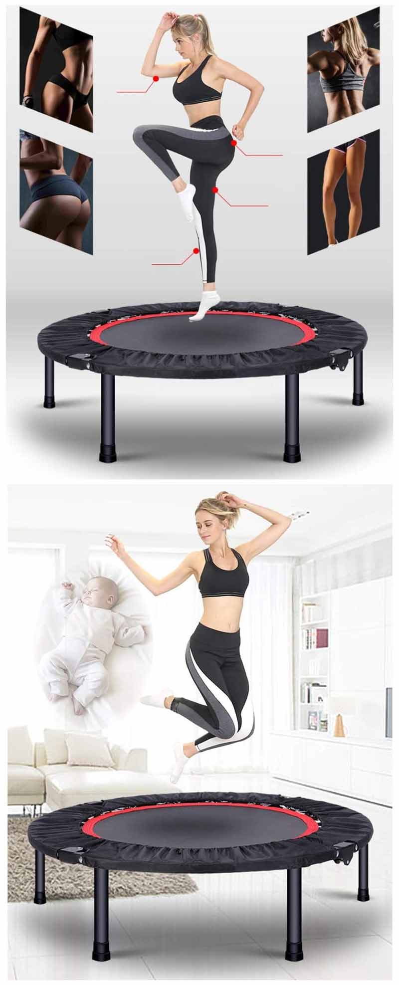 round fitness indoor jumping bungee small trampoline for kids dl s006a 2
