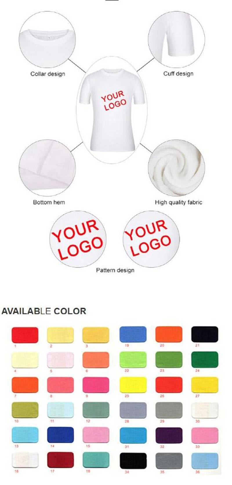 short sleeve plain o neck t shirt with logo printing dlts001 1