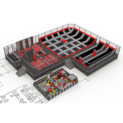 Wholesales Professional Kids customized colorful big indoor trampoline USA commercial trampoline for sale DLJ1549 - Dreamland Manufacturer