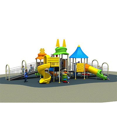 Colorful children disabled outdoor playground for park